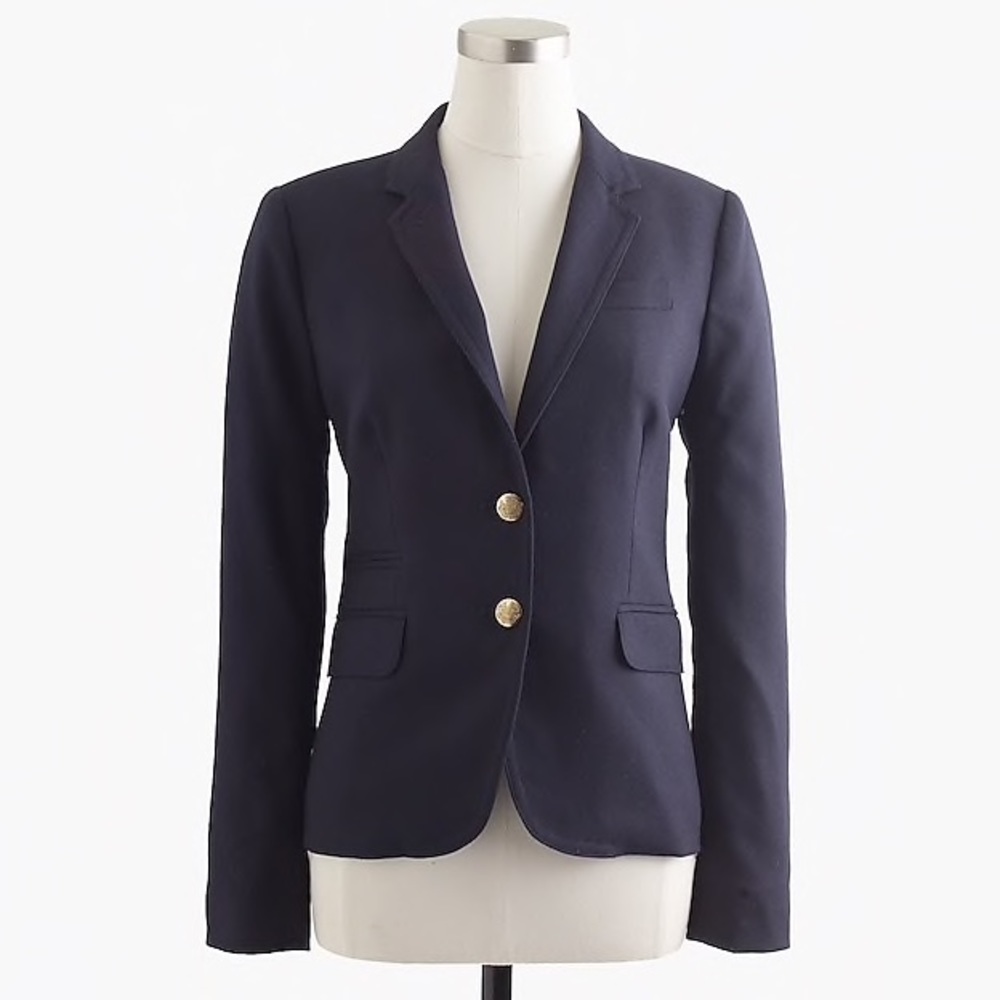 J. Crew Navy Wool Schoolboy Blazer